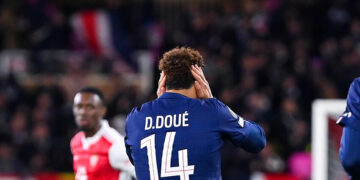 PSG : la célébration provocatrice de Doué déclenche une énorme polémique !